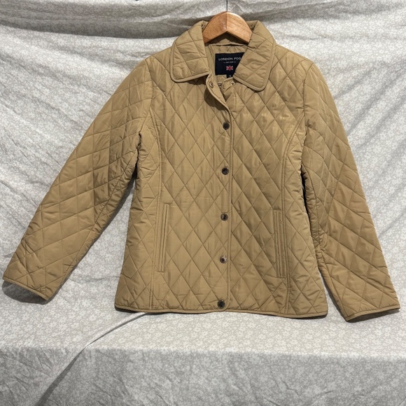 brown london fog jacket button down pocket bothsides size small - Picture 8 of 15